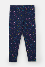 An image of the Lighthouse Mollie Leggings in Navy Heart Print.