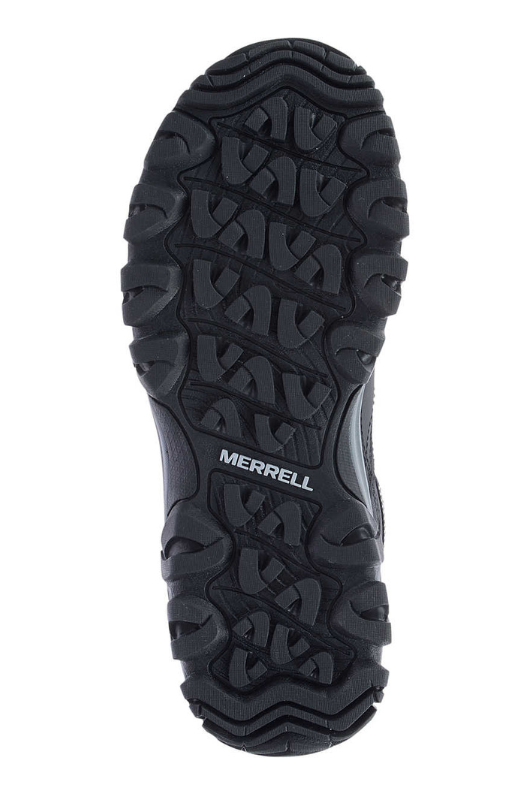 An image of the Merrell Thermo Akita Mid Waterproof boots in Black.