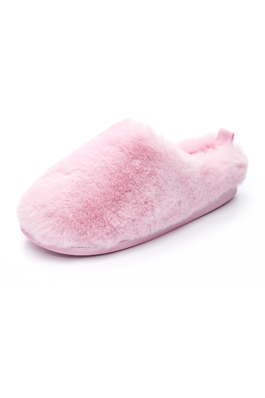 An image of the Bedroom Athletics Ariana Luxury Faux Fur Mule Slippers in Pink.