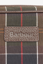 An image of the Barbour Tartan Leather Washbag in Classic Tartan.