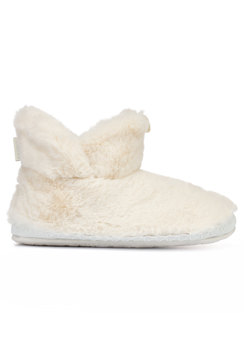 An image of the Bedroom Athletics Harriet Faux Fur Slipper Boots in Cream.