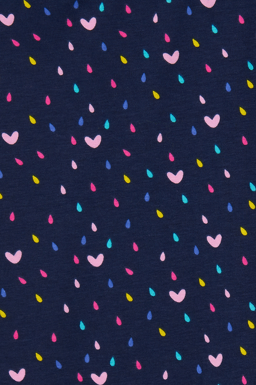 An image of the Lighthouse Mollie Leggings in Navy Heart Print.