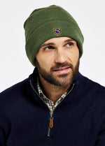 An image of the Dubarry Clonmellon Knitted Beanie in Olive.