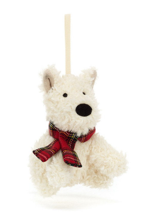 An image of the Jellycat Munro Scottie Dog Decoration.