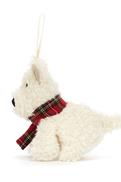 An image of the Jellycat Munro Scottie Dog Decoration.