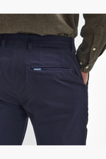 An image of the Barbour Sueded Tailored Trousers in Dark Navy.