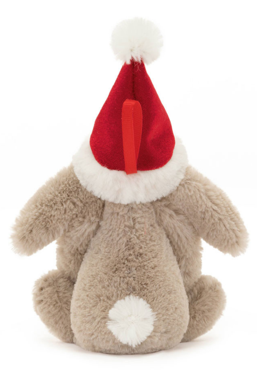 An image of the Jellycat Bashful Christmas Bunny Decoration.