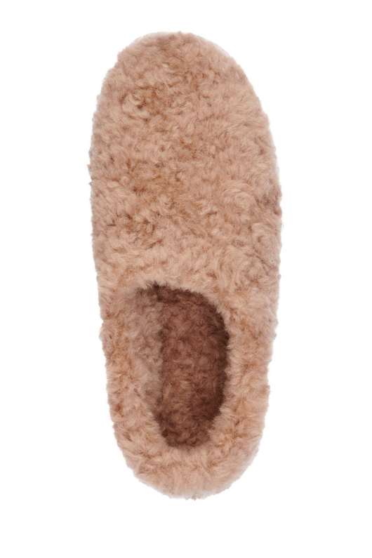 An image of the EMU Australia Joy Teddy Slippers in Camel.