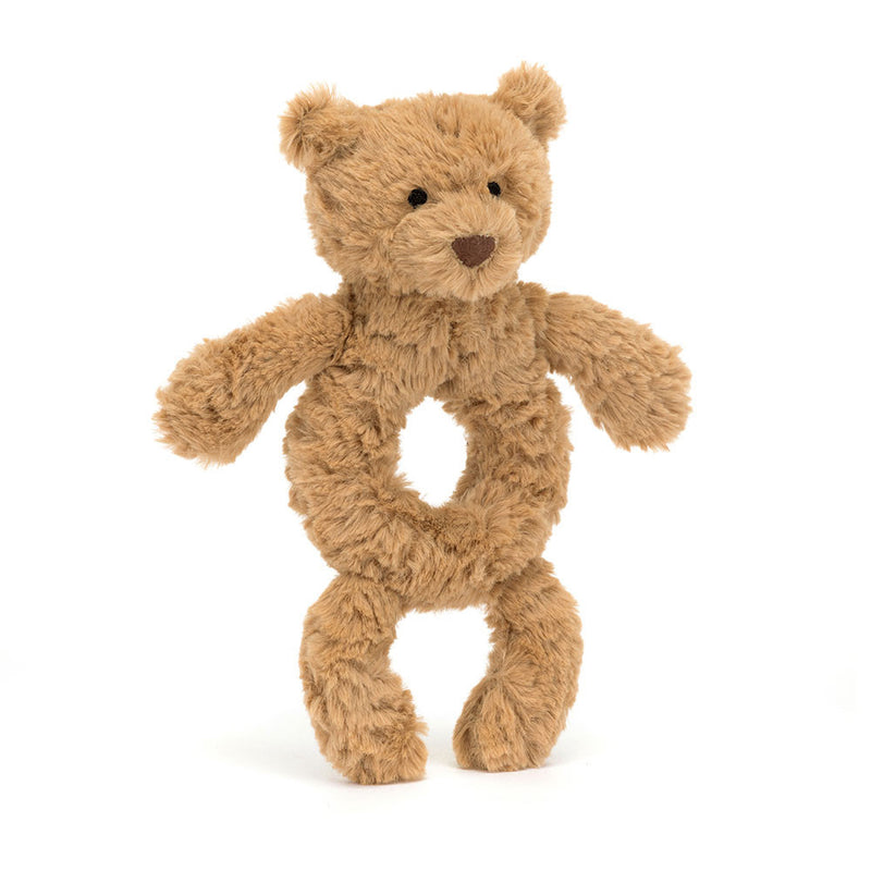 An image of the Jellycat Jellycat Bartholomew Bear Ring Rattle