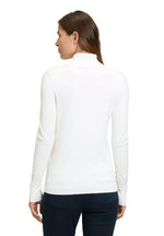 An image of the Betty Barclay Polo Neck Jumper in Off White.