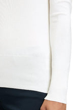 An image of the Betty Barclay Polo Neck Jumper in Off White.