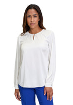 An image of the Betty Barclay Long Sleeve Blouse in Off White.