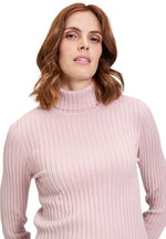 An image of the Betty Barclay Fine Knit Jumper in Pale Mauve.