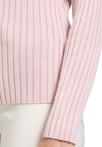 An image of the Betty Barclay Fine Knit Jumper in Pale Mauve.