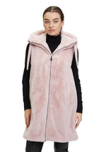 An image of the Betty Barclay Plush Vest in Mauve Chalk.