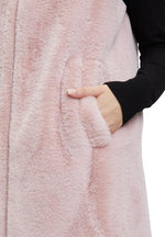 An image of the Betty Barclay Plush Vest in Mauve Chalk.