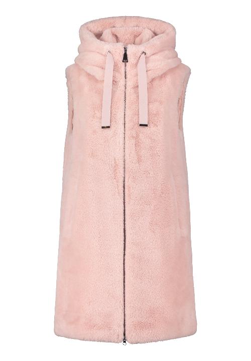 An image of the Betty Barclay Plush Vest in Mauve Chalk.