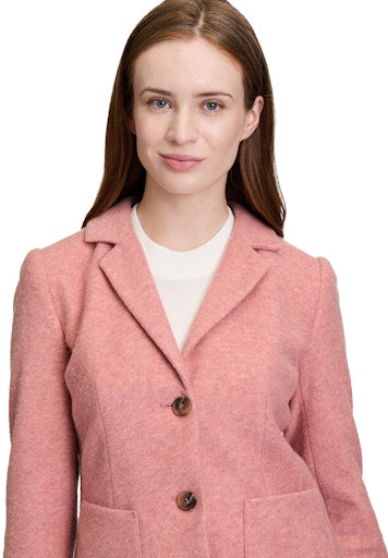 An image of the Betty Barclay Wool Blazer in Ash Rose.