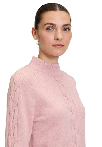 An image of the Betty Barclay Knitted Jumper in Pale Mauve Melange.