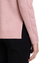 An image of the Betty Barclay Knitted Jumper in Pale Mauve Melange.