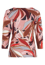 An image of the Betty Barclay Printed Top in Rose/Brown.