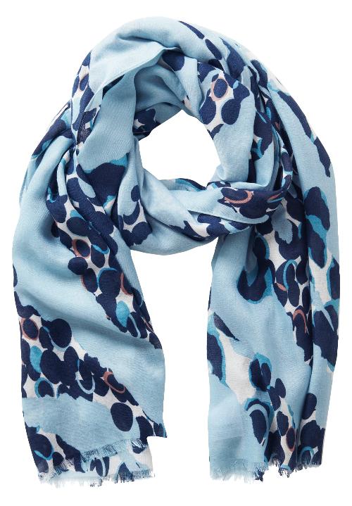 An image of the Betty Barclay Mixed Print Scarf in Mint/Petrol.