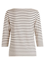 An image of the Betty Barclay Striped Top in Beige/Black.