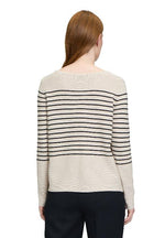 An image of the Betty Barclay Fine Knit Pullover in Patch Beige/Black.