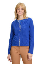 An image of the Betty Barclay Sweat Jacket in Adria.