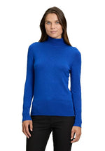 An image of the Betty Barclay Polo Neck Jumper in Adria.