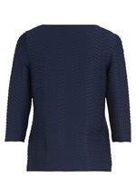 An image of the Betty Barclay Structured Shirt With Boat Neck in Dark Sky.