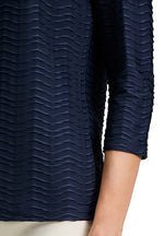 An image of the Betty Barclay Structured Shirt With Boat Neck in Dark Sky.