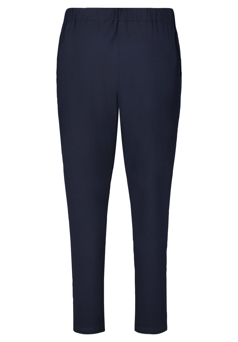 An image of the Betty Barclay Slip-On Trousers in Dark Sky.