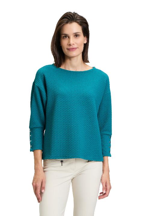 An image of the Betty Barclay Sweatshirt in Colonial Blue.