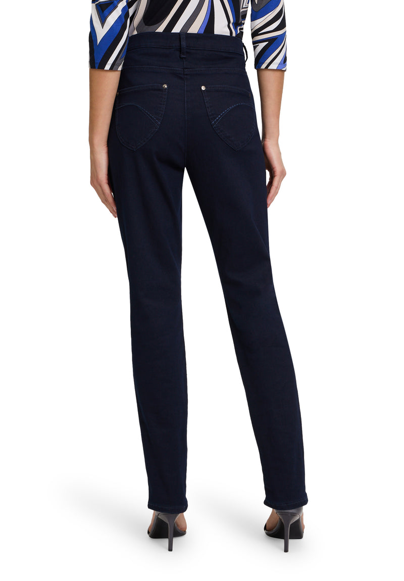 An image of the Betty Barclay Slim Fit Jeans in Dark Blue Denim.