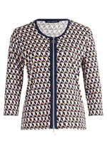 An image of the Betty Barclay T-Shirt Jacket in Dark Blue/Beige.