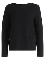 An image of the Marc Cain Fine Knit Jumper in Black.