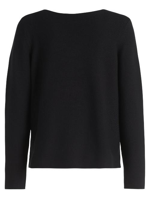 An image of the Marc Cain Fine Knit Jumper in Black.