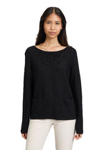 An image of the Marc Cain Fine Knit Jumper in Black.