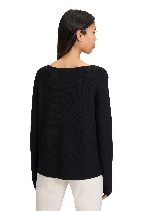 An image of the Marc Cain Fine Knit Jumper in Black.