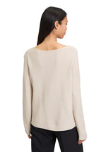 An image of the Marc Cain Fine Knit Jumper in Pastel Sand.