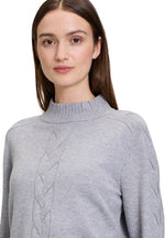 An image of the Betty Barclay Knitted Jumper in Grey Melange.