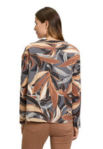 An image of the Betty Barclay Sweatshirt in Grey/Brown.