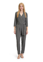 An image of the Betty Barclay Jumpsuit in Black/Beige.