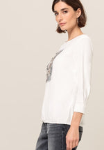 An image of the Bianca Ele T-Shirt in Ivory.