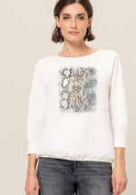 An image of the Bianca Ele T-Shirt in Ivory.