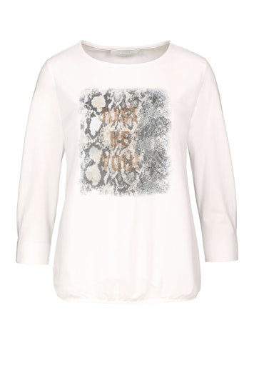 An image of the Bianca Ele T-Shirt in Ivory.