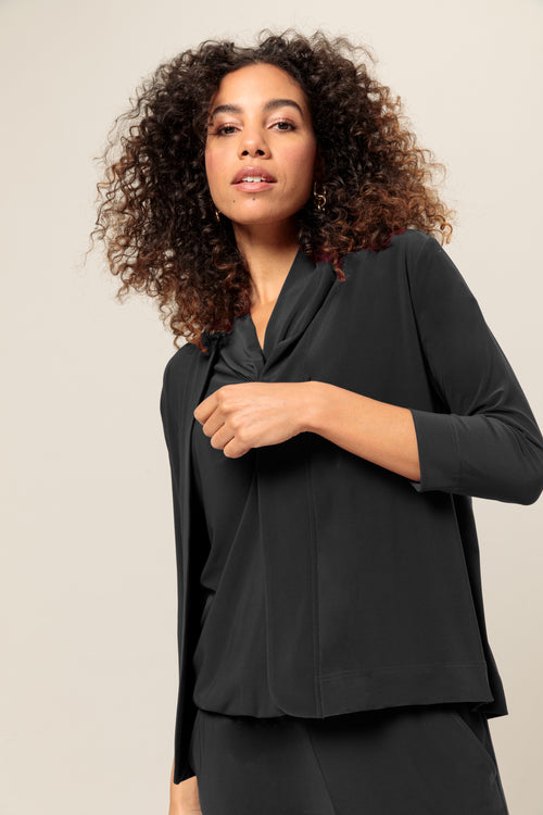 An image of the Bianca Nika Overshirt in Black.