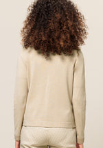 An image of the Bianca Vadis Knit Cardigan in Biscuit Melange.