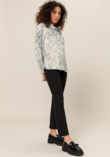 An image of the Bianca Joy Blouse in Beige Mix.